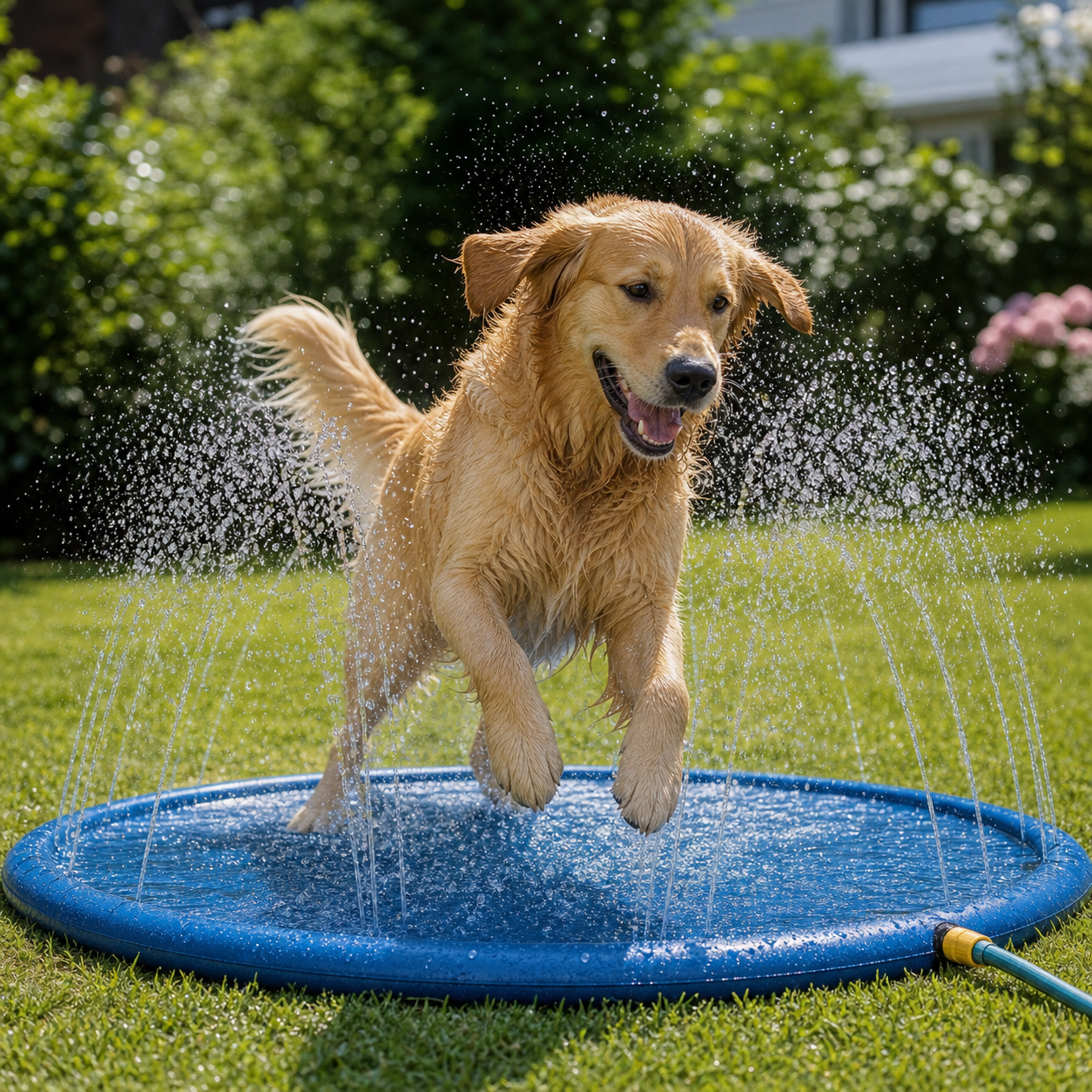 Dog Splash Pad shown in a dog product review photograph